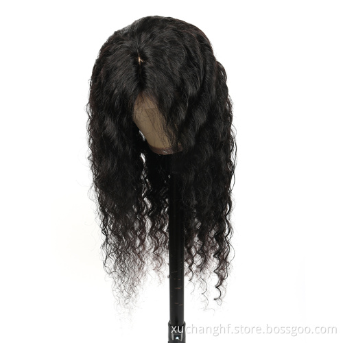 Hanfan High Quality Human Hair Wigs Virgin Remy Brazilian HD Transparent Frontal Deep Curly Wave Lace Front Wig For Black Women